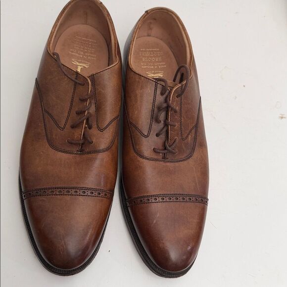 ALDEN for BROOKS BROTHERS 1818 Cap Toe Oxford Sz  9 DWalnut Leather Shoe main image 4